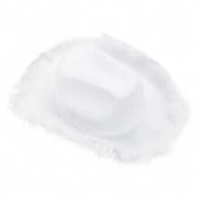 Womens Cowboy Hat, Adult Solid Color Furry Trim Wide Brim Hat Female Cap For Dating Party - White - View 7