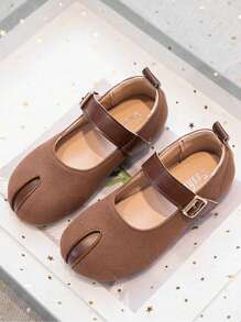 1 paar effen elegante platte schoenen voor meisjes, geschikt voor lente en zomer