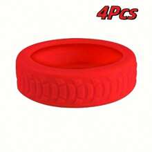4pcs Silicone Luggage Wheel Covers, Protective Suitcase Wheel Shield, Shock Absorbing Quiet Wheel Accessories Universal