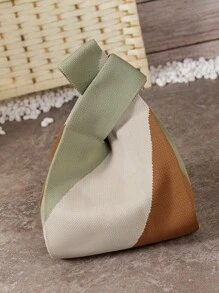 1 件迷你尺寸条纹色块镂空针织钩针透气轻便可折叠雨伞化妆品香水笔记本防污开口简约女士单肩包手提包手提包，母亲节礼物，妈妈礼物，妈妈的必需品，外出妈妈包，完美搭配度假服装女士，度假必需品，非常适合夏季、度假和海滩 - 彩色 - 查看 8