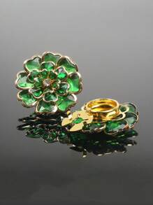 2pcs/Set Cute Flower Button Cover 3-Layer Lotus Flower Cufflinks Cover For Shirt Button Clip Clothing Decoration Cuff Links No Sewing Button Suit Dress Accessories Gift