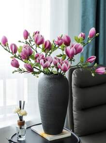 3PCS, Modern Faux Magnolia - Soft Touch Fake Flower Decorations For Weddings, Valentines, Home And Holiday Decorations - Elegant DIY Table Centerpieces Gifts Birthday Graduation