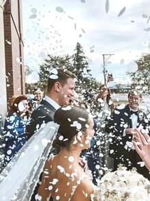 1000/2000/3000/5000 件白色心形派对纸质装饰、彩色心形五彩纸屑花瓣、婚礼派对情人节纪念抛掷装饰、心形派对弹珠婚礼派对礼物爱心、气球填充物 - 彩色 - 查看 2