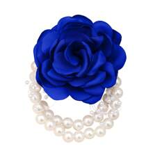 1 st. Koreaanse stijl kralen imitatie champagne roos elegante pols bloem, geschikt voor bruiden, bruidsmeisjes, vrienden op bruiloften, Valentijnsdag, feesten