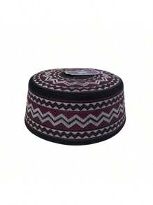 1 件祈祷帽，新款男士祈祷帽，男士刺绣平顶帽 - A - 查看 2