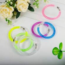 20 PIEZAS Brazaletes luminosos LED que brillan en la oscuridad, en varios colores brillantes, con luces intermitentes y barras luminosas, adecuados para accesorios de fiesta neón, decoraciones de boda, cumpleaños, Mardi Gras, Navidad, Halloween, Año Nuevo, fiestas junto a una hoguera, regalos para fiestas - Multicolor - Ver 3