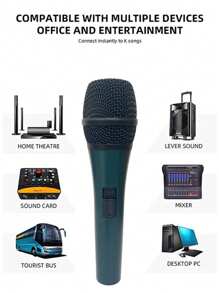 LexiNova E845 Supercardioid Microphone Dynamic Professional Wired Handheld Microphone For Karaoke Stage Singing BBOX Recording Vocal Mi