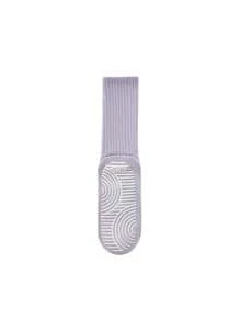 3 Pairs Women's Random Multicolor Sport Mid-Calf Socks, Fresh Color Scheme, Seamless Design For Running, Yoga, Pilates, With Silicone Gel On Sole - Multicolor - View 6