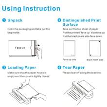 Draagbare A4 thermische inktloze draadloze printer voor thuis en onderweg - lichtgewicht, flexibel en intelligent, geleverd met 50 vellen papier
