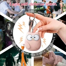 Mini alarme personnelle aigle, alarme sonore et lumineuse avec éclairage d'urgence, design compact et mignon, alarme haute puissance de 130 dB, convient pour les femmes seules, les personnes âgées vivant seules, le jogging, la randonnée