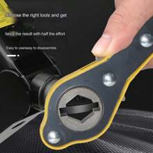 液压千斤顶扳手 - 升级您的汽车修理套件，通用千斤顶扳手，省力又一举两得！ - 黃色 - 查看 11