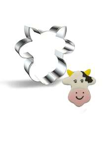 1 pieza Juego de cortadores de galletas con formas de animales de acero inoxidable (Vaca, pollo, conejo, jirafa) para repostería DIY - cortador de galletas - Ver 4