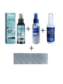 100ml Eye Cleaner, 60ml Two Styles Of Glasses Cleaner, Equipped With Special High-Elastic Glasses Cleaning Cloth, Easy To Carry When Going Out, Party, Outing, Business Trip, Camping, Life, Beach Leisure, Anti-Fog Spray For Glasses, And Lens Cleaning Spray For Clear Vision.(New And Old Models Are Shipped At Random.)