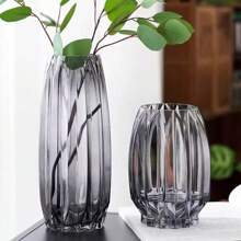 Nordic Minimalist Clear Glass Vase - Transparent Decorative Fresh Flower Watering Vase - Elegant Living Room Home Decor Gifts Birthday Graduation