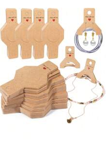 10/50/100pcs Earrings Bracelet Jewelry Display Cards, Accessories Packaging Paper Cards - Multicolor - View 10
