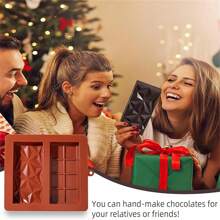 1PC 3D Diamond Shaped Silicone Chocolate Mold, Dessert Candy Baking Tool Dubai Chocolate Bar, For Making Hot Chocolate Bombs, Cakes, Jellies, Dome Mousse, Fudge, Kitchen Accessories