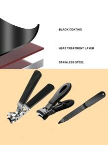 YUANDU Thick Toenail Clipper For Elderly, Angled Head Long Handle Toe Nail Clippers, Suitable For Seniors, Wide Opening Jaws, Heavy Duty Big Thumb Nail Trimmer, Black