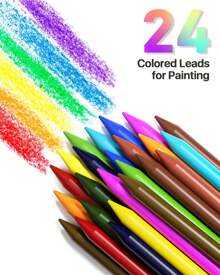 37PCS Art Mechanical Pencil Set, Drafting Pencil 5 Sizes- 0.3, 0.5, 0.7, 0.9MM & 2PCS 2.0MM Mechanical Drawing Pencils With 492PCS Leads (6B 4B 2B HB 2H 4H Color) For Artist Sketching Drawing Back To School