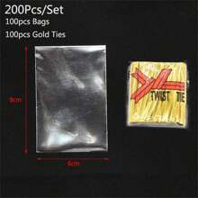 50/100 piezas Bolsas de celofán transparentes y de colores, bolsas de plástico OPP transparentes para empaquetar caramelos, chupetes, galletas, regalos, favores de fiesta, suministros de hornear