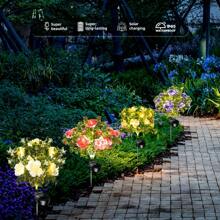 4 Pcs Mixed Color Carnation Solar Garden Lights, Solar Flower Lights With Luminous Flowers, Upgraded Solar Panels, Outdoor Lights For Garden Decoration, Yard Decoration And Gifts For Mothers (4-Piece Set) - 4 bông hoa cẩm chướng nhiều màu - Xem 4