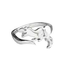 Personalisierter dicker Ring, Dinosaurier-Ring, modernes zierliches Jahrestags-Geschenk