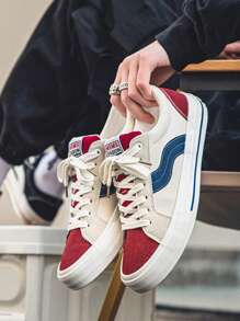 Men's Fashionable Casual Comfortable Breathable Low-Top Sneakers Athletic Sport Shoes For School, Autumn