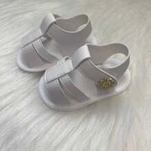 Baby Sandals With Metal Applique For Women, Papete, Newborn Sandal - 白色 - 查看 2