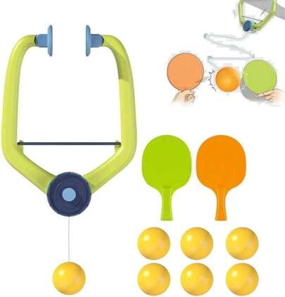 Door Pong Ball Game, 2025 Hanging Table Tennis Trainer Portable Set With Racket And Balls
