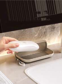 قطعة واحدة صحن صابون للسفر ، علبة صابون مصغرة مضغوطة ومبللة محكمة الإغلاق ،علبة صابون فاخرة شفافة متعددة الجنسين