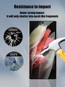 Set de 3 protectores de pantalla de vidrio templado de alta definición, transparentes, de ultra delgado, resistente a arañazos, resistente a huellas, fácil de instalar, superficie brillante, compatible con modelos de pantalla curva compatible con Samsung