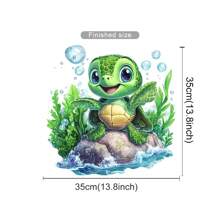 Pegatinas de pared con diseños de tortugas de dibujos animados de la serie de vida marina, impermeables, para decoración de habitaciones de niños, salas de estar, baños, dormitorios y talla grande, regalos ideales para cumpleaños, graduación y decoración del hogar.
