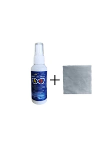 100ml Eye Cleaner, 60ml Two Styles Of Glasses Cleaner, Equipped With Special High-Elastic Glasses Cleaning Cloth, Easy To Carry When Going Out, Party, Outing, Business Trip, Camping, Life, Beach Leisure, Anti-Fog Spray For Glasses, And Lens Cleaning Spray For Clear Vision.(New And Old Models Are Shipped At Random.)