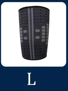 1pc Sports Thigh Compression Sleeve, Cycling, Basketball, Soccer, Elastic Nylon Knit Leg Guard - Black - View 5