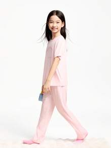 Annil Children's Clothing For Girls Tween Girl Short-Sleeved Homewear Set Summer