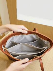 Large Capacity Tote Bag, Versatile Shoulder Handbag For Commute, Fashion Casual Women's Handbag Brand, 2024 New Arrival Leisure Bag