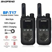 Baofeng Bộ đàm mini BF-T17 FRS cầm tay, tầm xa 22 kênh, có chức năng VOX và USB, kèm đèn pin. - BF-T17-2 CÁI - Xem 1