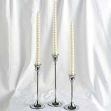 [1/3pcs Elegant Metal Candlestick Holders] Elegant Metal Candlestick Holders Set For Wedding & Party Table Centerpieces - Lacquered Finish, Romance Theme, Tabletop Mounting, Versatile For Events, Receptions, Birthdays, Home Decor, (Candles Not Included) Gifts Graduation