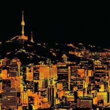 Libro de dibujo para rascar la vista nocturna de la escena de la ciudad del mundo, adecuado para principiantes, proveniente de Corea del Sur