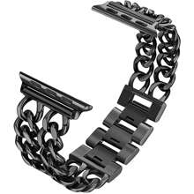 Hwagol 1 pièce Bracelet de montre en alliage noir/rose pour 40/41/38/45/44/42mm, bandes de poignet de remplacement à la mode pour femmes, compatibles avec Apple Watch Ultra, Series 8, Series 7, Series SE, Series 6, Series 5, Series 4, Series 3, Series 1, Series 2