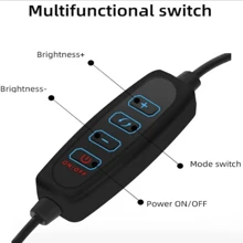 1 个自拍灯、8 英寸自拍环形灯、三脚架和灵活手机支架、可调光 LED 灯座，适合生日/复活节/总统日/男孩/女孩的礼物
