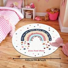 1pc Faux Wool Rug, Water/Machine Washable, Non-Slip Polyester Material, Soft, Suitable For Modern Living Room, Bedroom, Hallway, Kitchen, Office, Room Decor, Dirt-Resistant, Easy To Clean, Foldable, Odorless