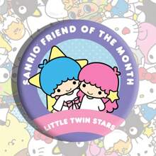 Sanrio 1 pièce Insigne à bulles des personnages Sanrio, broche dessin animé en alliage d'étain de 5,8 cm, accessoire