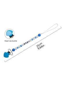 1 pieza Cadena antiperidida DIY, Cadena antiperidida específica para viajes DIY, Clip de cadena antiperidida DIY, Clip de cadena antiperidida DIY de color aleatorio, Clip de cadena antiperidida DIY con cuentas de silicona y anillo de madera, Clip de cadena antiperidida DIY duradero - Regalo para amigos/Regalo de consuelo/Regalo de cadena de madera/Regalo de fiesta/Regalo de cumpleaños/Regalo de Año Nuevo, Fiesta del primer diente, Clip de cadena antiperidida DIY personalizado