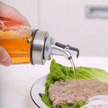 1 Pc/3pcs Lead-Free, Durable, Corrosion-Resistant Kitchen Glass Oil Dispenser And Container, Suitable For Soy Sauce, Vinegar, Five Spice Oil, Olive Oil, And Other Edible Oils And Seasonings (Leak Proof Design)