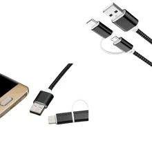 Cable usb 2 en 1 tipo V8 + TIPO C carga rápida