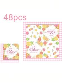 24pcs/48pcs Colorful Grapefruit Pattern Paper Towel - Fruit Series Pattern Dinner Paper Towel, Multi-Purpose Paper Towel, Suitable For Parties, Weddings, Anniversaries, Outdoor Picnics, Restaurants, Parties - The Perfect Party Gift, Birthday Decoration Supplies