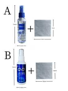 100ml Eye Cleaner, 60ml Two Styles Of Glasses Cleaner, Equipped With Special High-Elastic Glasses Cleaning Cloth, Easy To Carry When Going Out, Party, Outing, Business Trip, Camping, Life, Beach Leisure, Anti-Fog Spray For Glasses, And Lens Cleaning Spray For Clear Vision.(New And Old Models Are Shipped At Random.)