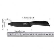 Stainless Steel Black Blade Sharp Chef Knife [Includes Knife Sheath], Home Kitchen Professional Cooking Knife For Meat, Vegetables, Fruit Cutting