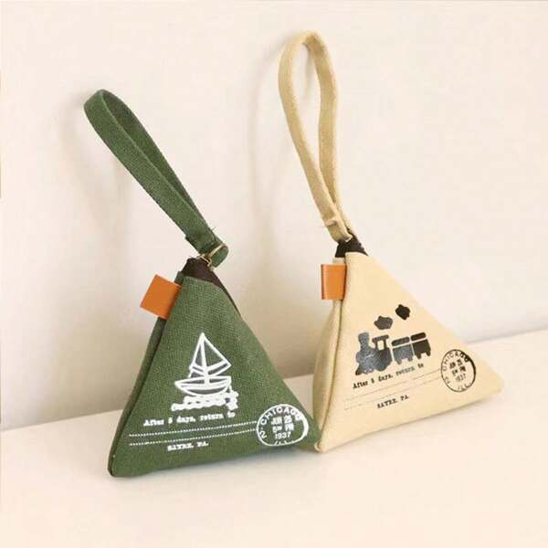 1 bolsa de moedas de lona estilo vintage Torre Eiffel, mini bolsa fofa para moedas, chaves, cartões