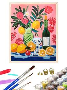 1 Set Colorful Digital Oil Painting Kit (40x50cm/16x20 Inch), Including Paint And Brushes, Easy DIY Acrylic Painting Set, For Home Room Decor, Best Stress-Relief Gift For Beginner And Adult Art Painting Lovers